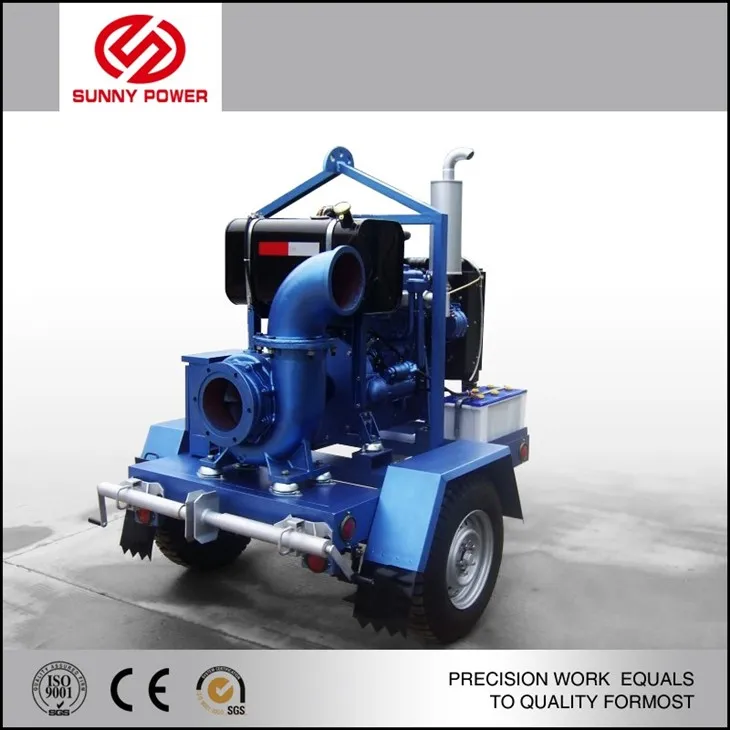 mobile dry self priming water pump